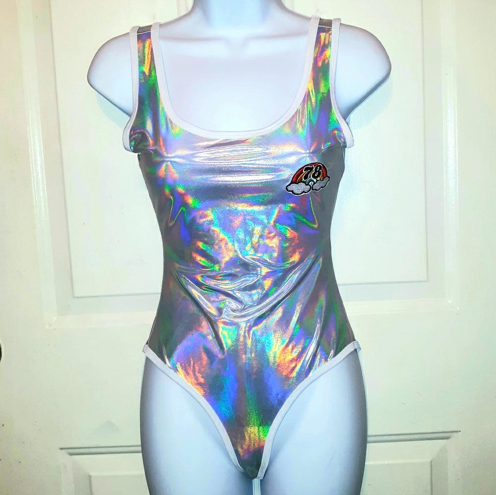 NEW☆Sexy Holographic Metallic FOREVER 21 Bodysuit